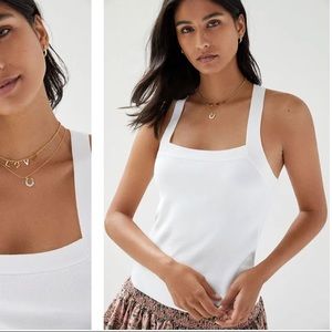 NWT ANTHRO Classic Racerback Tank - ivory